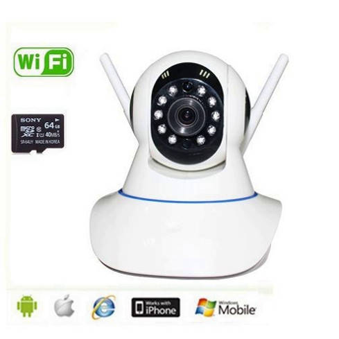 

Поворотная IP камера видеонаблюдения UKC с Wi-Fi,MicroSD, Камера видеонаблюдения с углом обзора 360° для дома