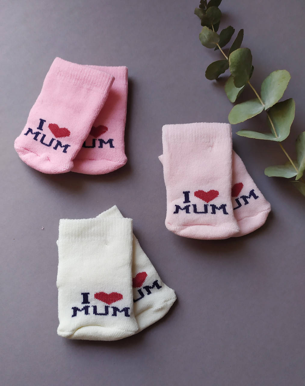 

Носки для новорожденных, I love Mum