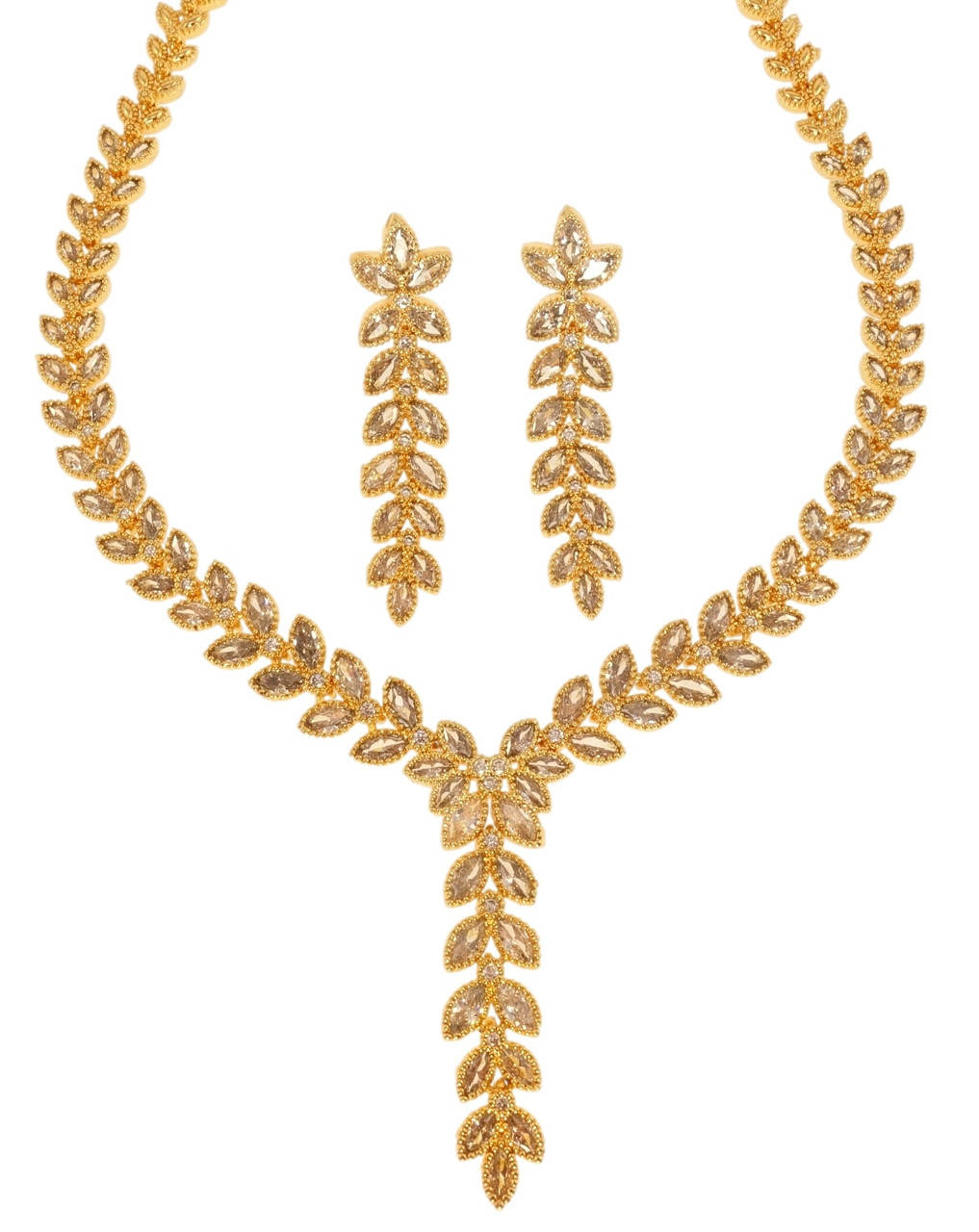 

Набор Колье Серьги XP Позолота 18К "Кристальная лиана" длина колье 44см х 7-10мм