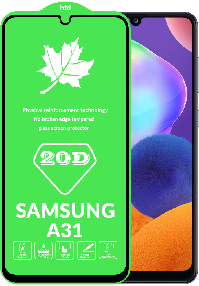 

20D Стекло Samsung Galaxy A31 A315 (большой радиус) (Самсунг Галакси А31)