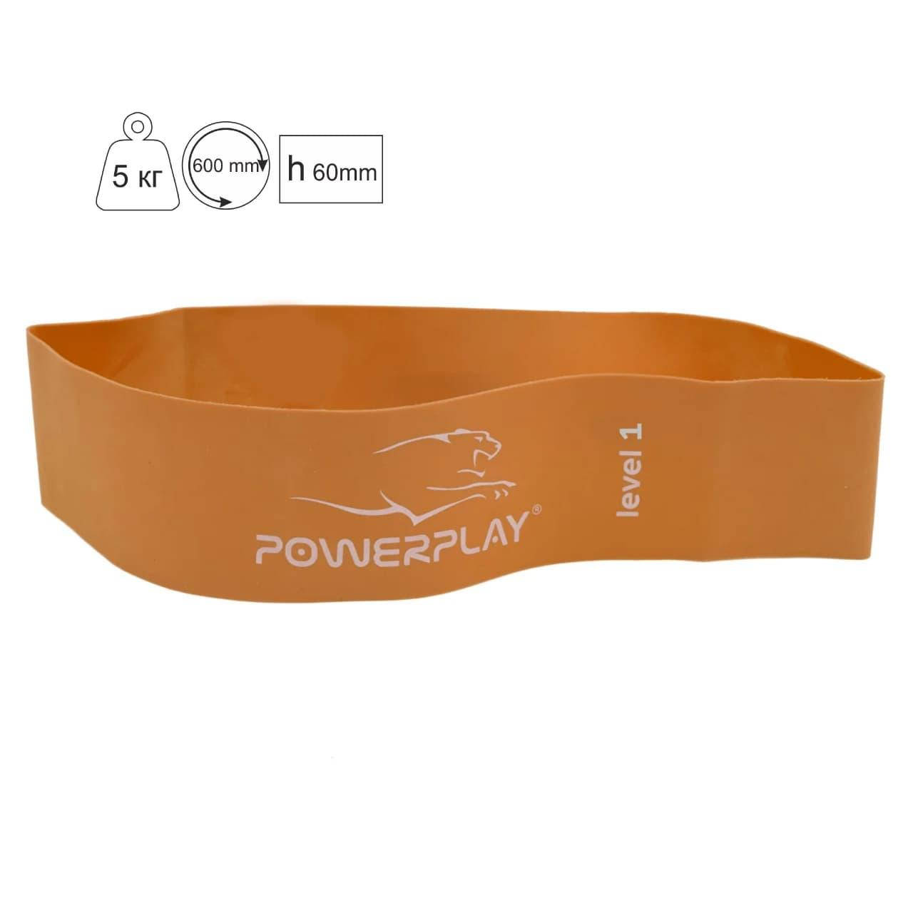 

Фітнес резинка PowerPlay 4140 Level 1 (600*60*0.6мм, 5кг) Помаранчева