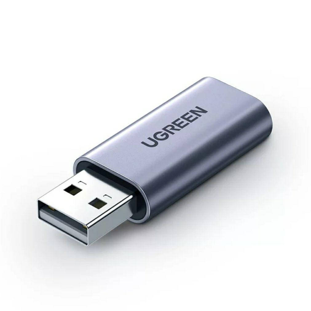 

Внешняя звуковая карта USB 2 в 1 UGREEN стереофоническая поддерживает все ОС