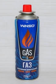 

Газовый баллон Winso GAS универсальный всесезонный 220g 820300