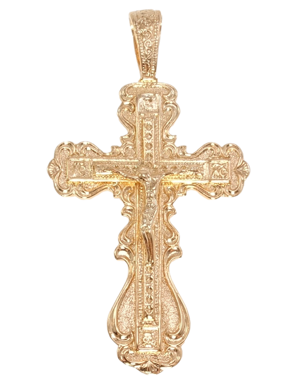 

Кулон Fallon Позолота 18К "Декоративный Крест с Распятием Спаси и Сохрани"