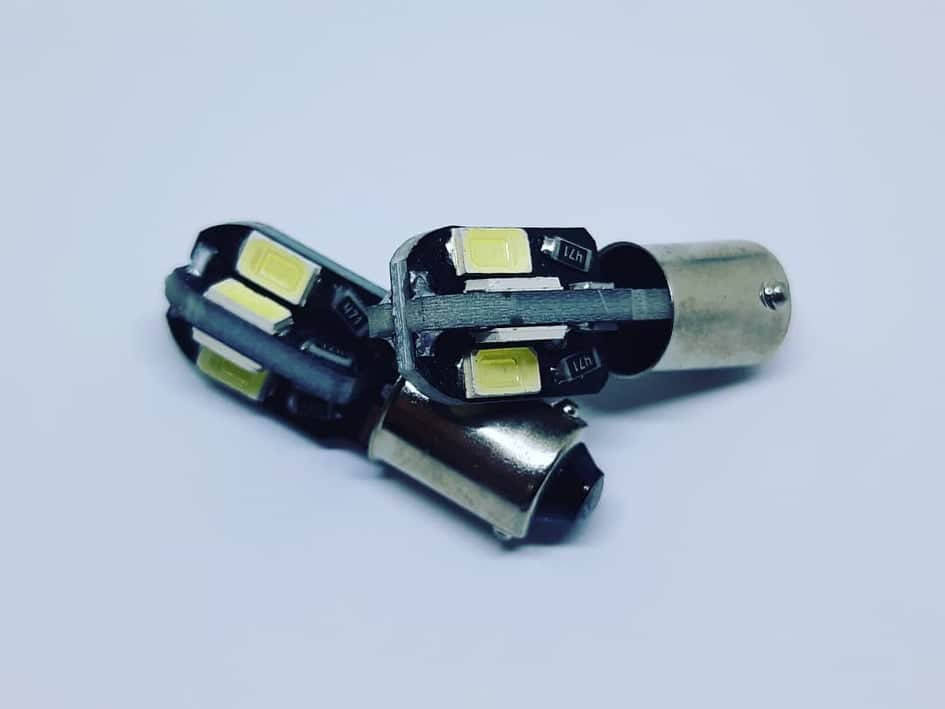 

Лампа Ba9s(T4W)A 12V LED 8х5630 white резистор
