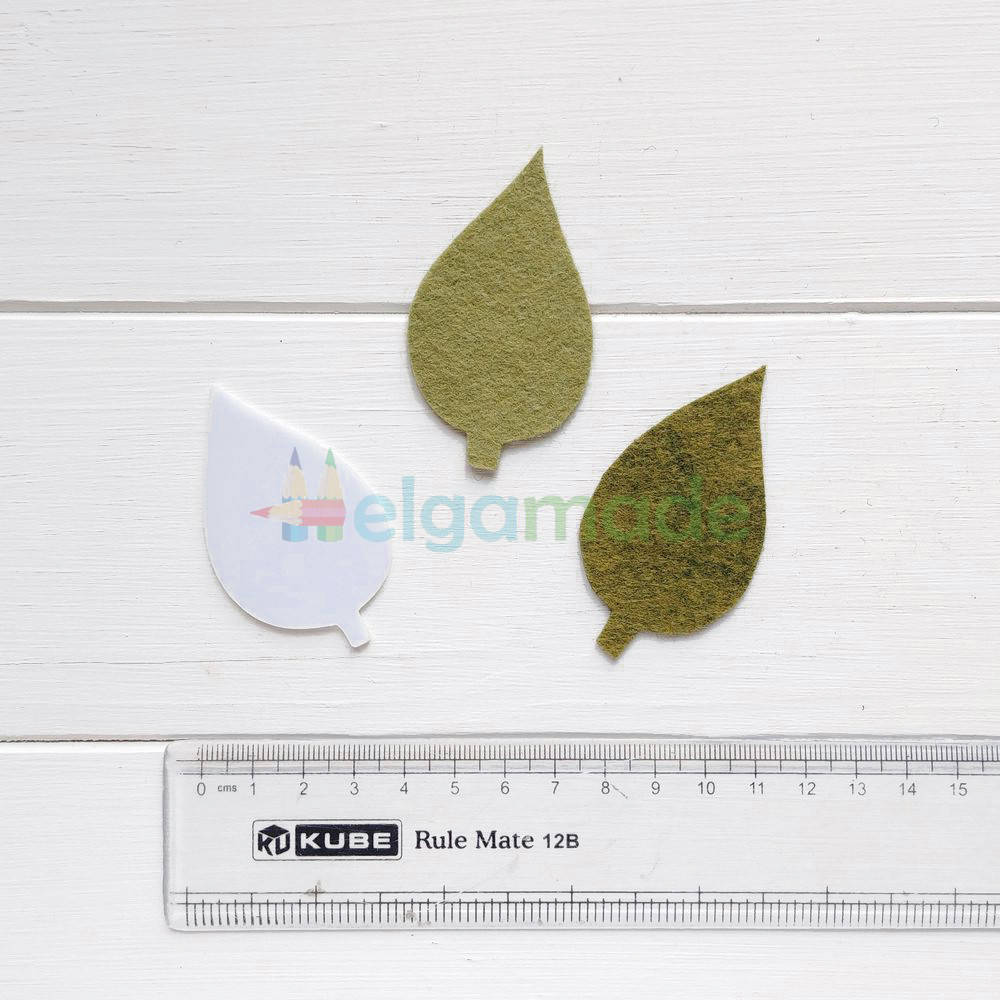 

Шаблон пластиковый ЛИСТ, 6 см, Белый