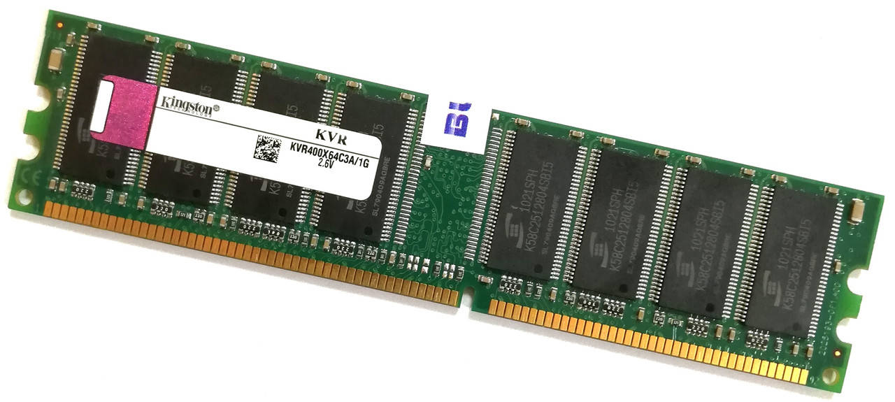 

Оперативная память Kingston DDR 1Gb 400MHz 3200U CL3 2.6V (KVR400X64C3A/1G) Б/У