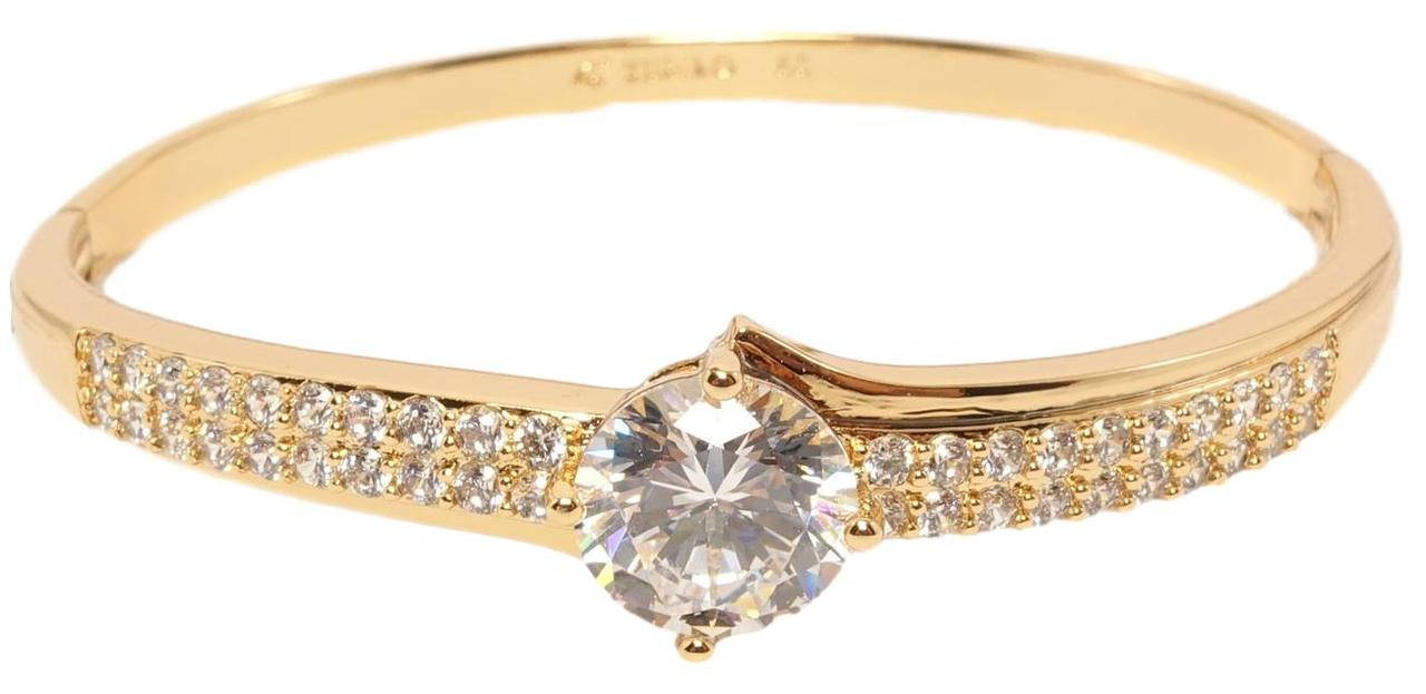 

Браслет Xuping Позолота 18K "Инкрустация цирконий в два ряда и вставка кристалл" ø 6см
