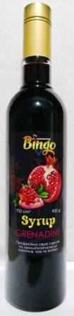 

Сироп для кофе и мороженого BINGO "Гренадин" 0,9л