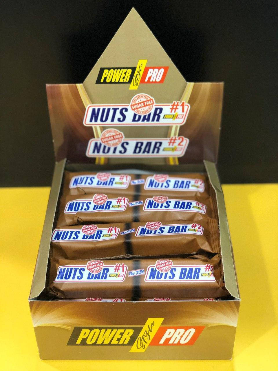 

Протеиновый батончик Power Pro Nuts Bar SUGAR FREE 70 г. x 20 шт/блок
