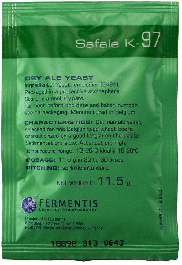 

Пивные дрожжи Fermentis К-97, срок годности 02.2022