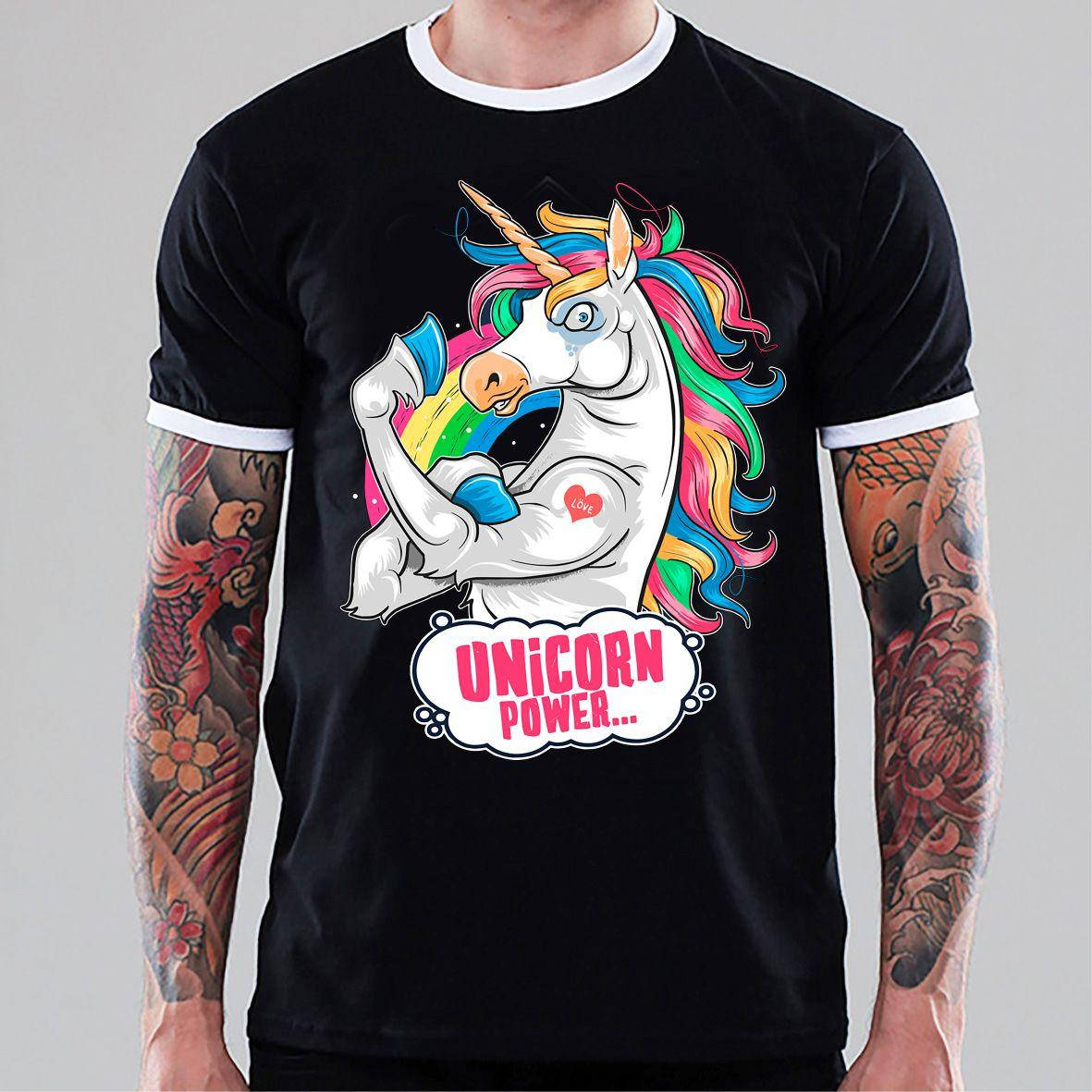 

Футболка Unicorn Power (Единорог) Черный, XXL