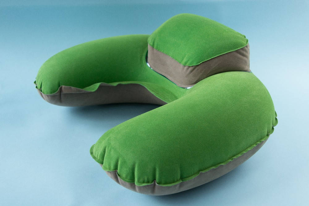 

Подушка для путешествий надувная с подголовником, Серый