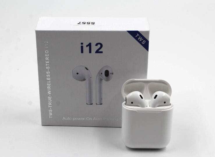 

Наушники беспроводные с кейсом TWS i12 bluetooth с сенсором (Без замены брака!!!), Белый