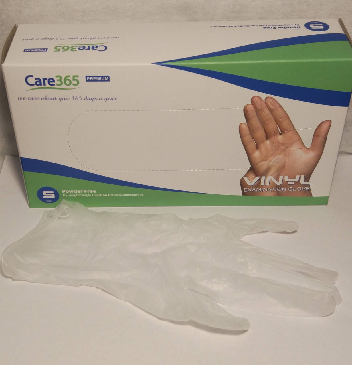 

Перчатки виниловые неопудренные Care 365