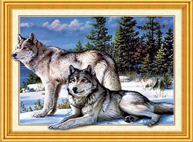 

65*50см 5D Волки, алмазная живопись, полная выкладка