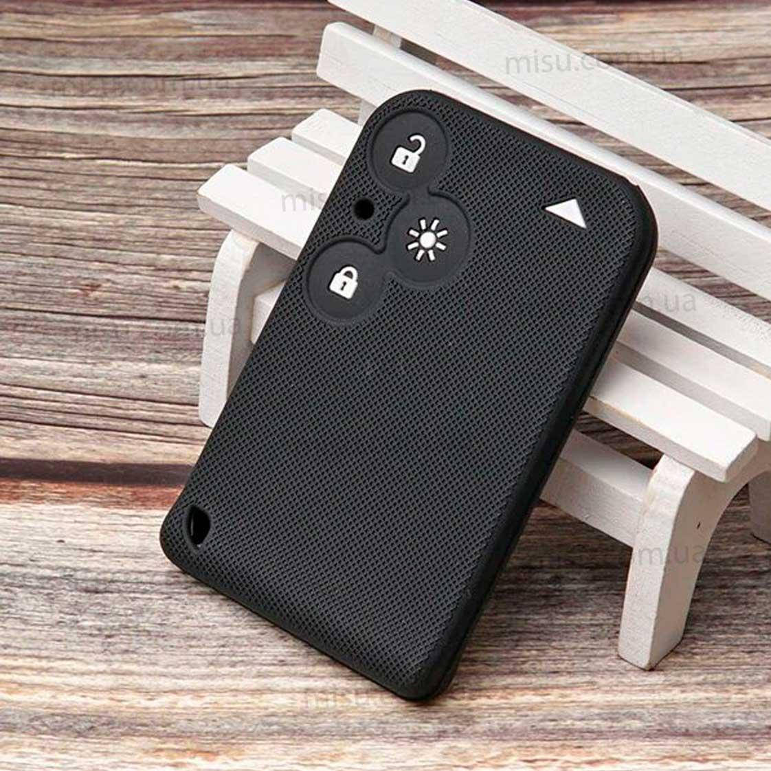 

Силиконовый чехол для ключ карты Renault Laguna Espase Vel Satis 3 кнопки, Черный