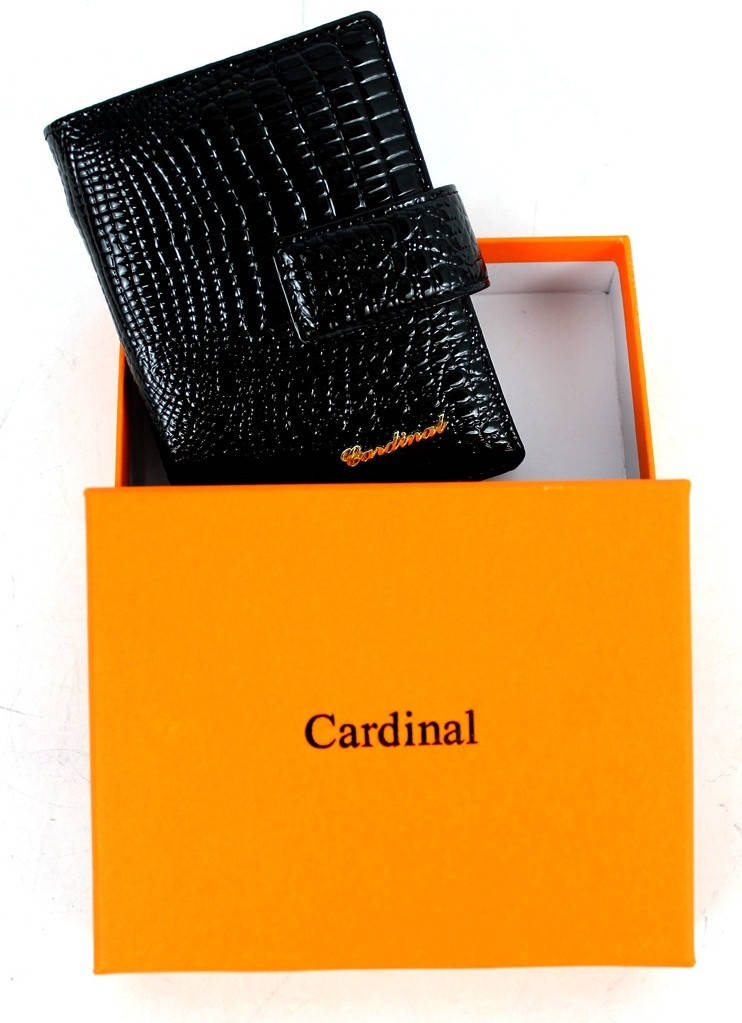 

Удобный женский кошелек из текстурной кожи G055-B-A.B.E Черный