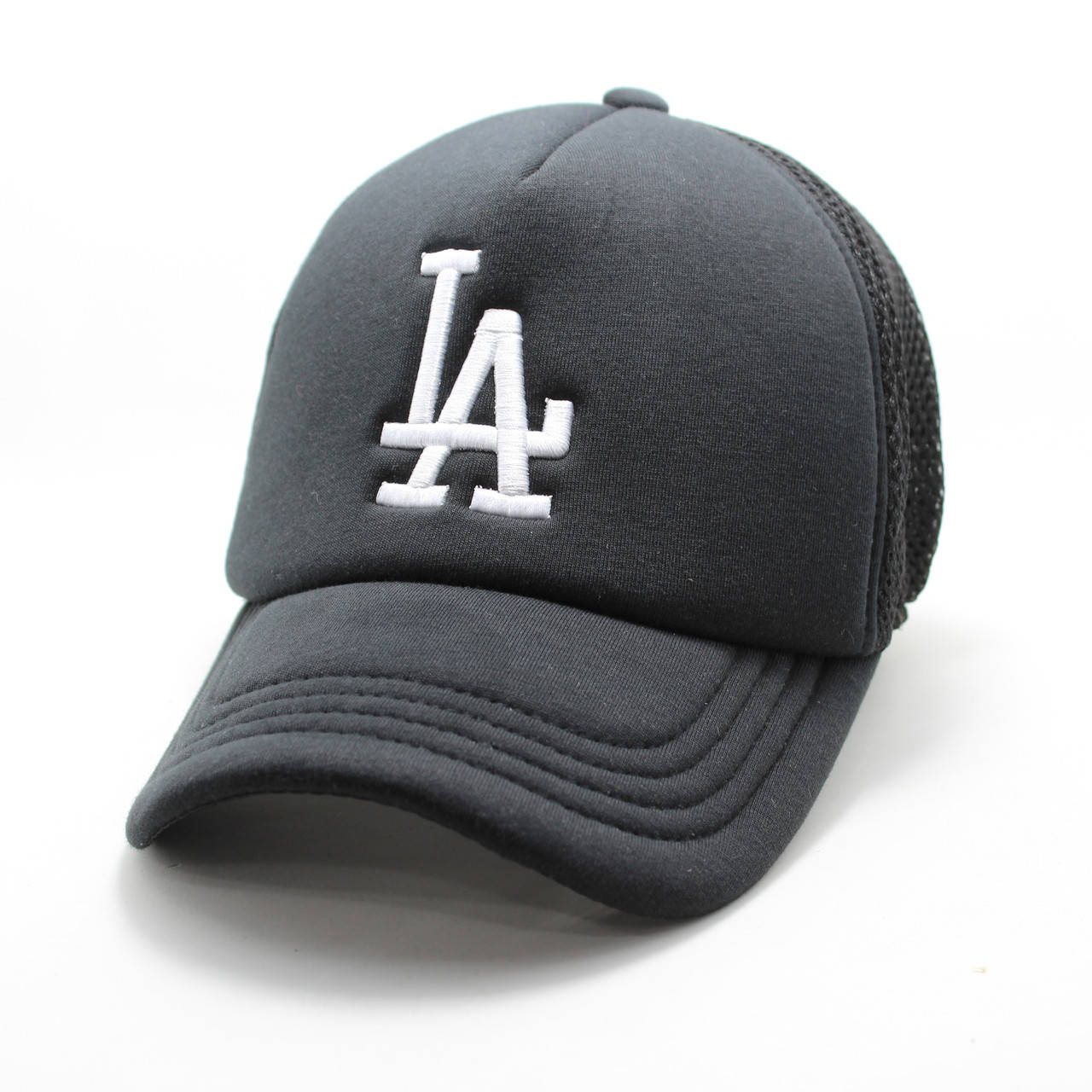 

Черная бейсболка кепка тракер с сеткой Los Angeles Dodgers, Черный