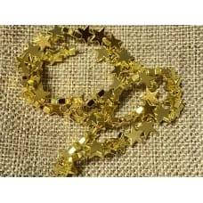 

Бусины Гематит на нитке "звездочка" лимонное золото d-8мм 60шт(+-)