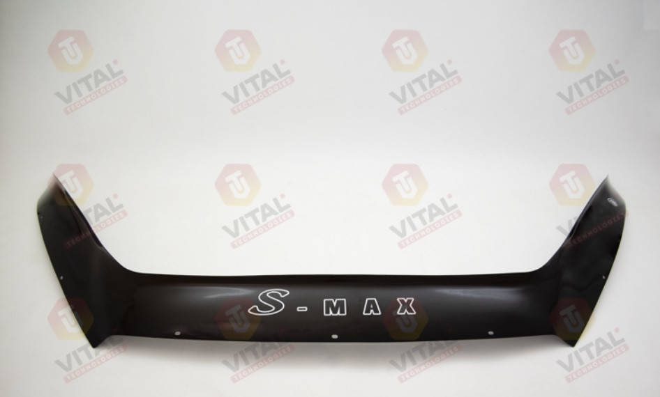 

Дефлектор капота VT52 (мухобойка) Ford S-MAX 2010-2015 рестайлинг, Vip Tuning, FR28