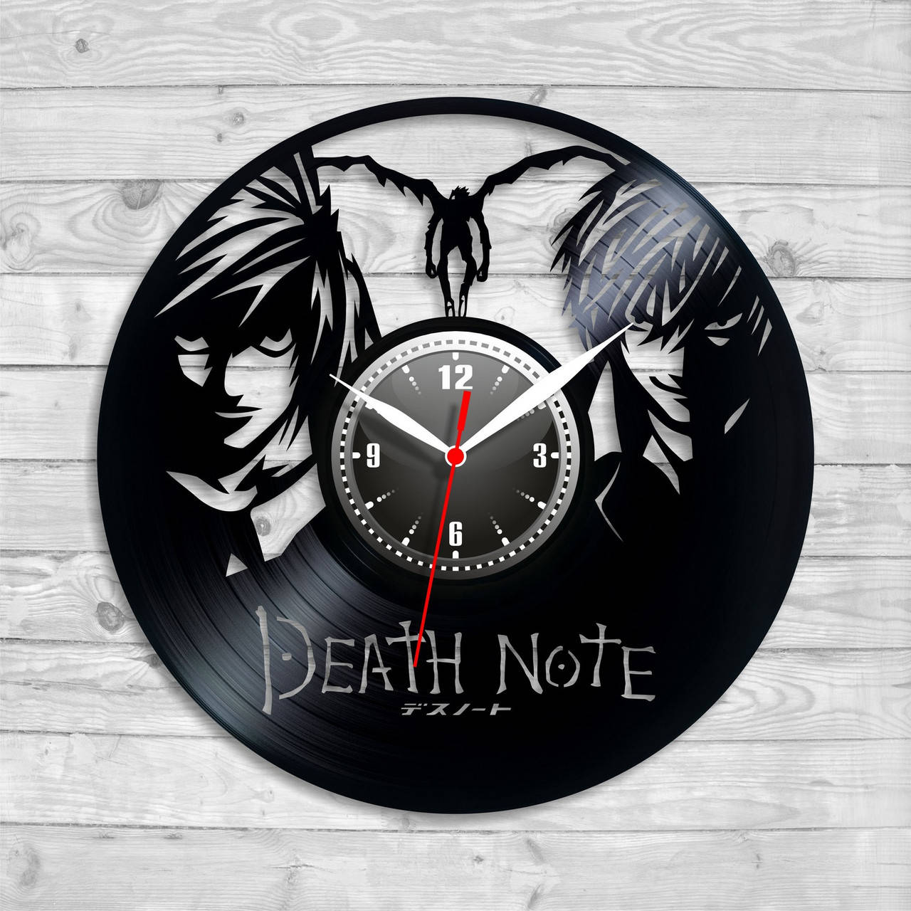 

Тетрадь смерти часы Виниловые часы Аниме Death Note Детские часы Часы в детскую спальню 300 мм