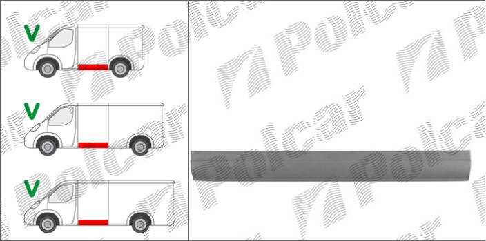 

Обшивка боковины (напротив здвижной двери) для MB Sprinter