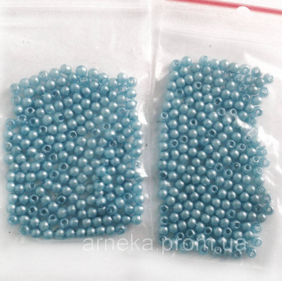 

Бусина 0,3 см. 200 шт. Голубые