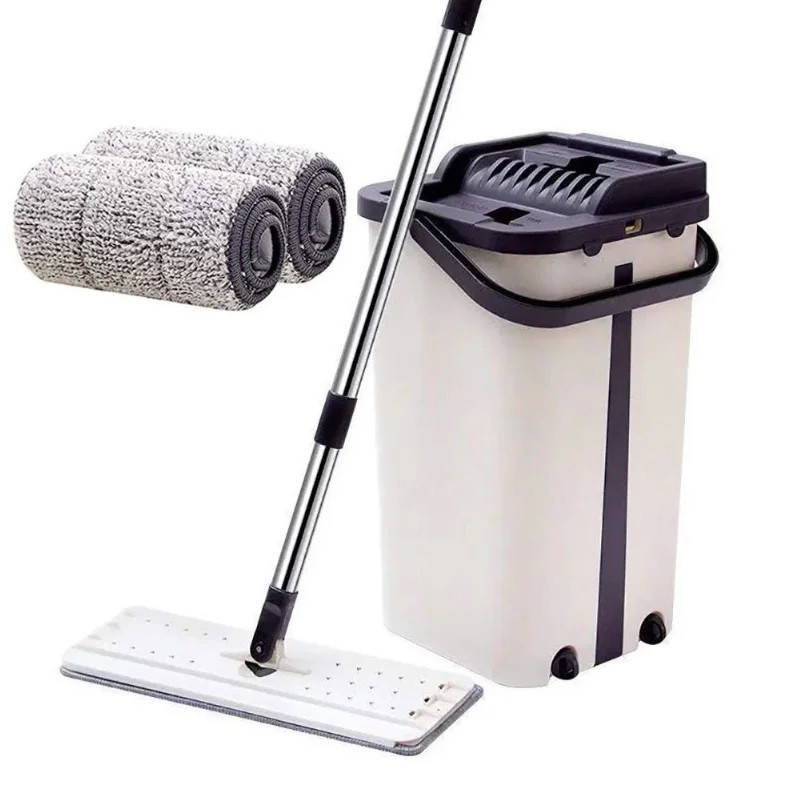 

Швабра лентяйка и ведро с автоматическим отжимом Mop scratch,, комплект швабра+ведро