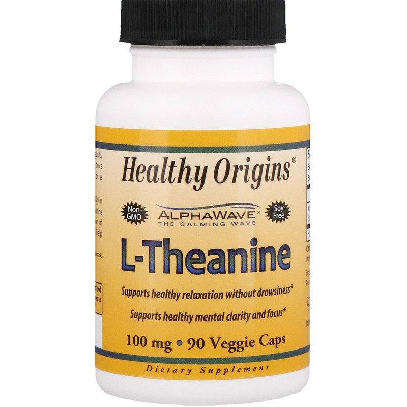 

L-теанин, L-Theanine, Healthy Origins, 100 мг, 90 капсул (HOG-17002)