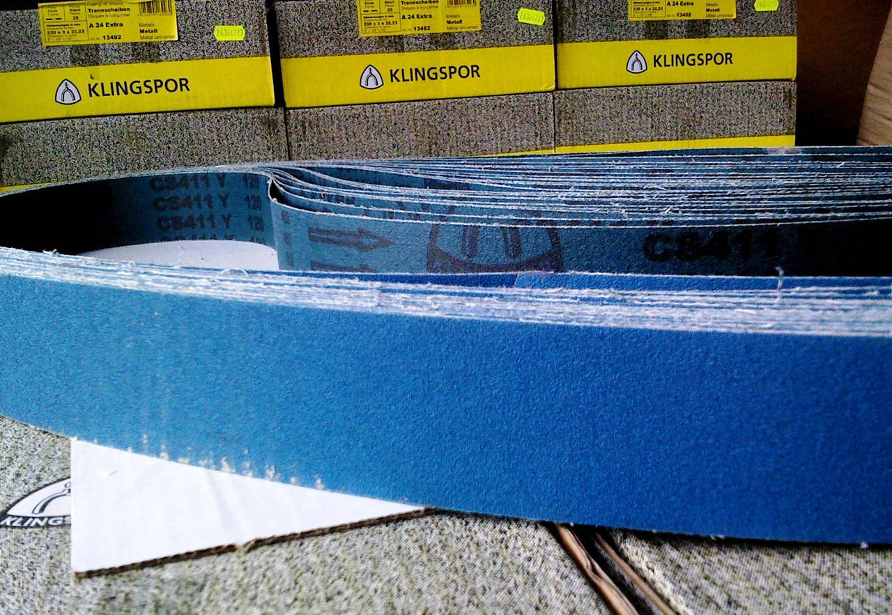 

Шлифовальная лента для Гриндера 50х1500 мм. CS411Y Klingspor зернистость р 40