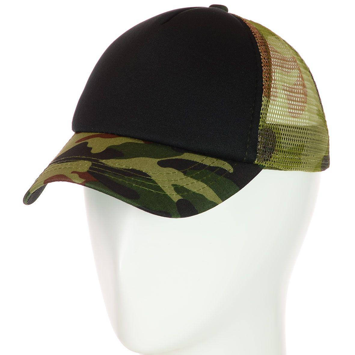 

Бейсболка 62017-2 черный-камо светлый