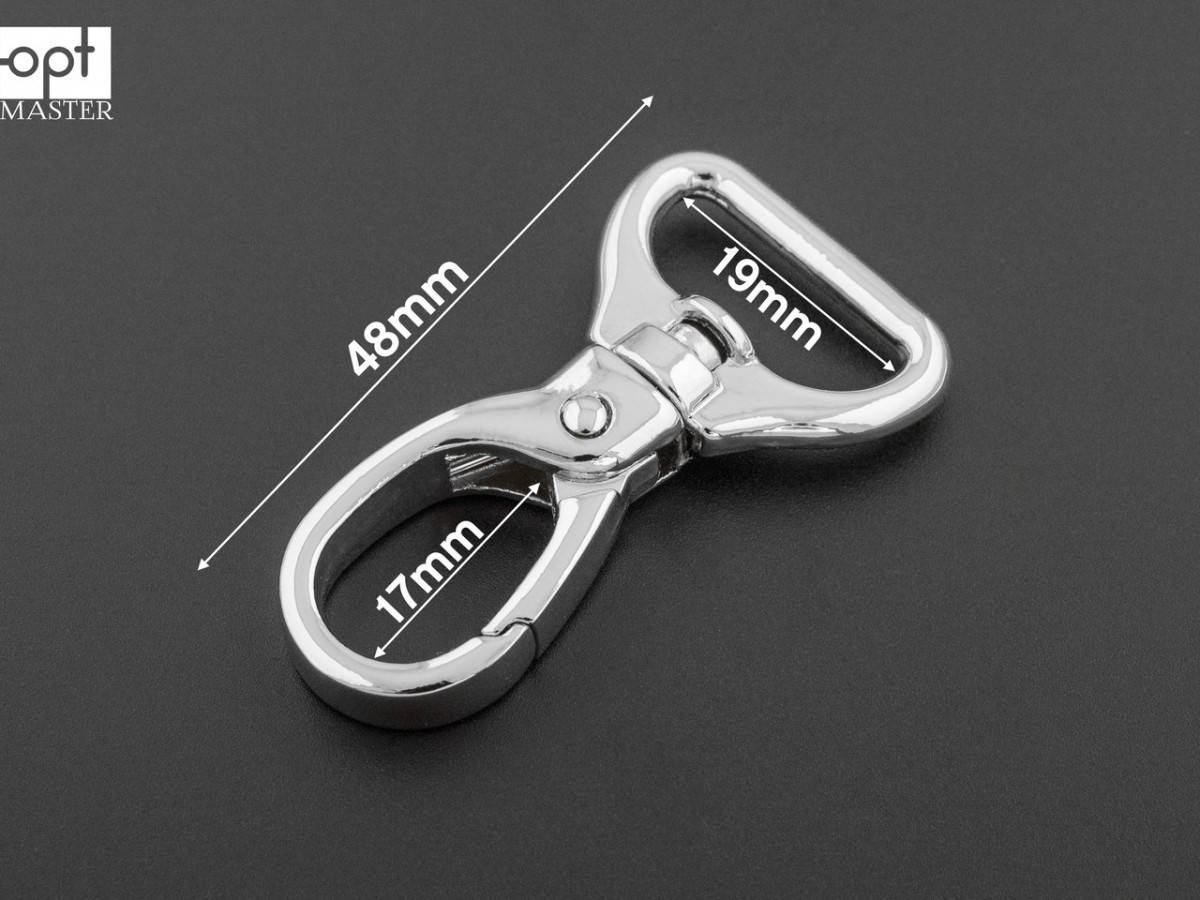 

Карабин 65-064, никель, 48*19 мм