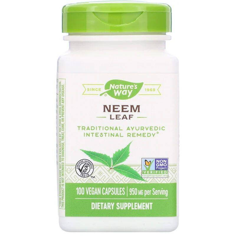 

Nature's Way Neem Leaf лист нима для очищения организма. 475 мг, 100 вегетарианских капсул