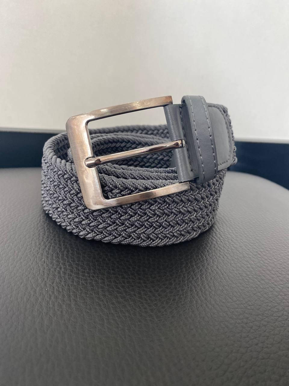 

Мужской ремень резинка серый