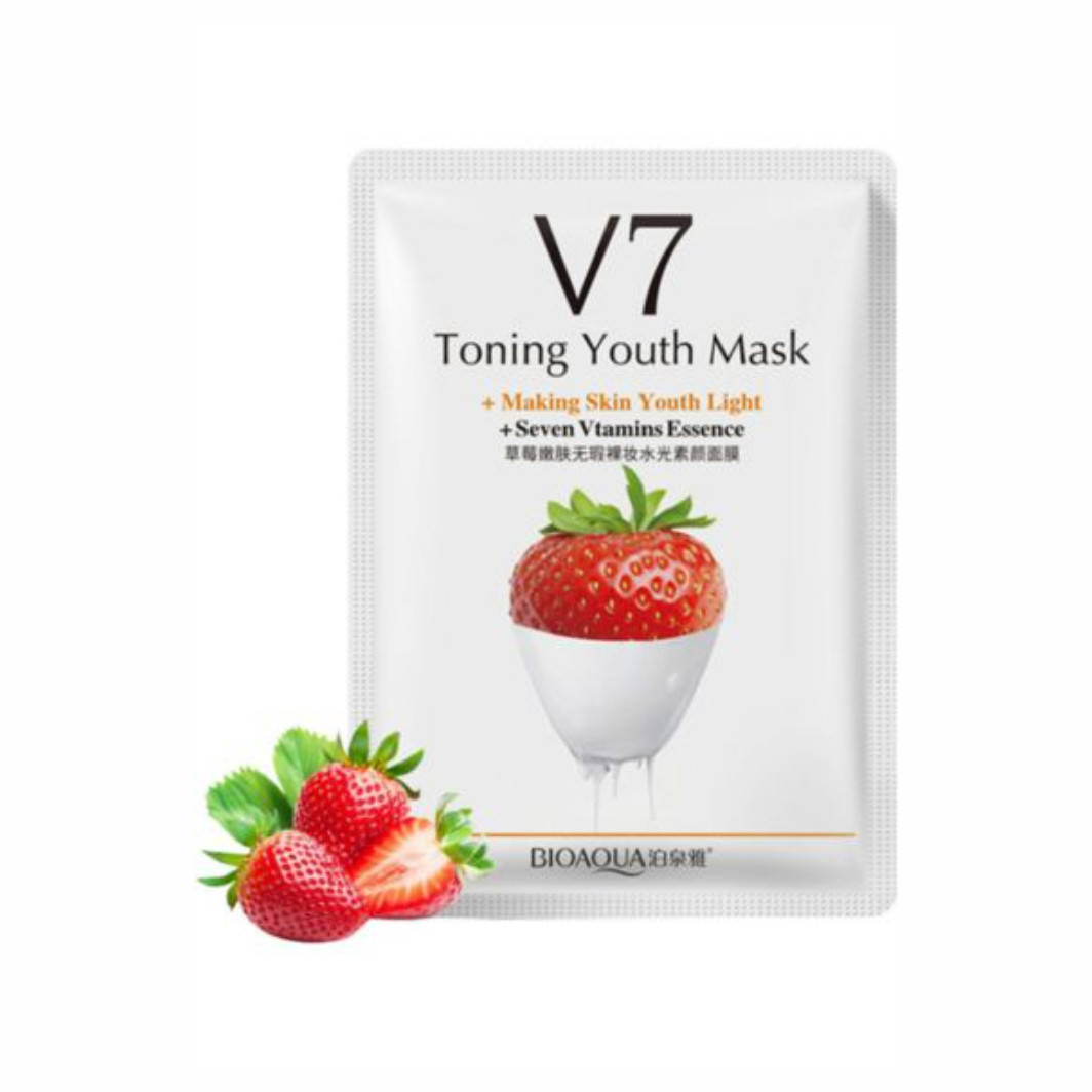 

Маска тканевая витаминная Bioaqua Toning Youth Mask V7 Strawberry