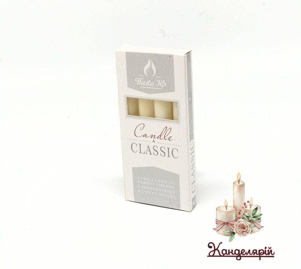

Свечи столовые Pako classic 4шт, Белый