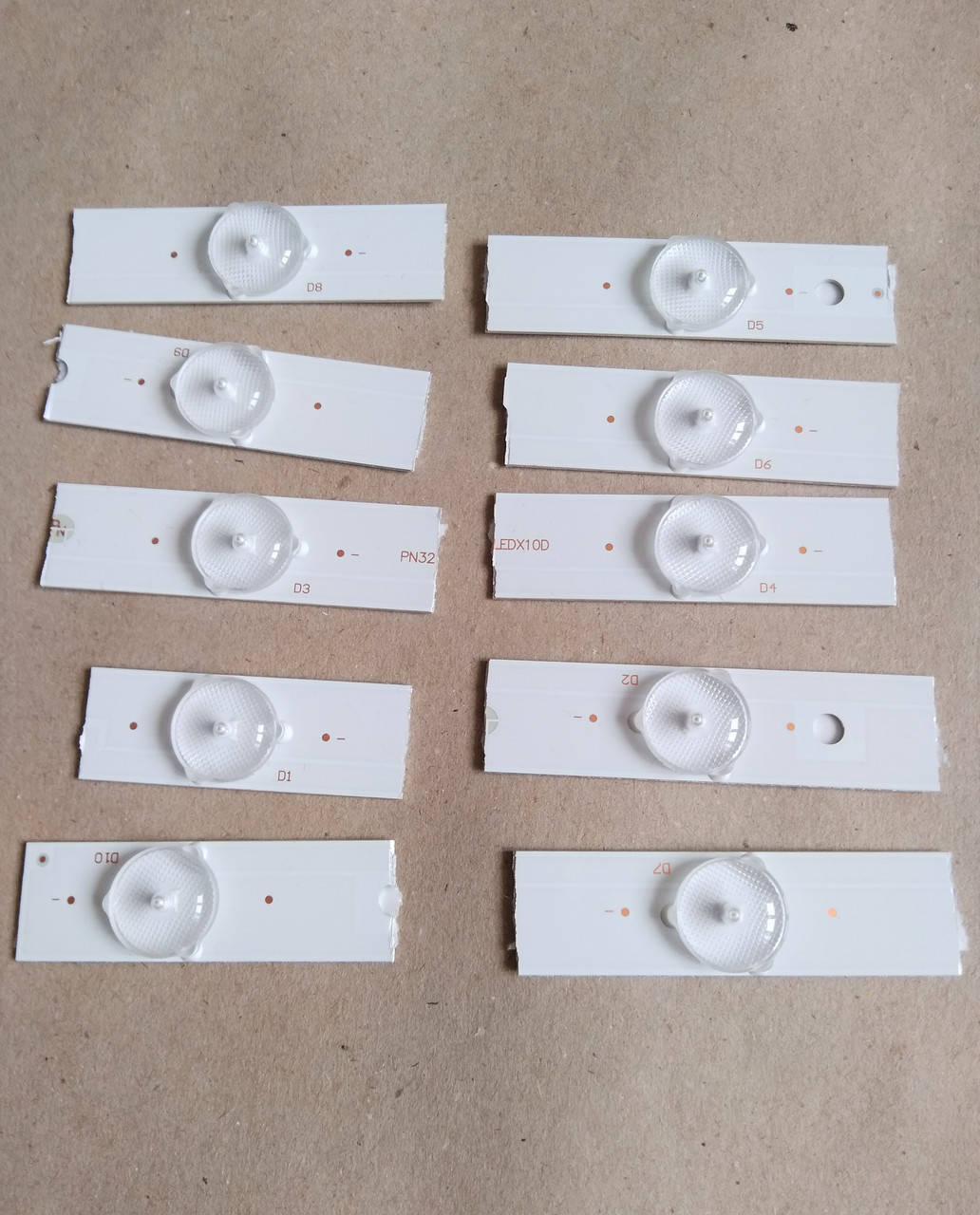 

LED лед сегмент для телевизора 10 штук 6В (2Вт)