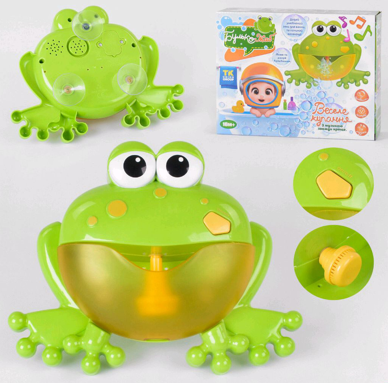 

Музыкальная игрушка для купания генератор пены Бульбо Жаб, пенообразователь Лягушка