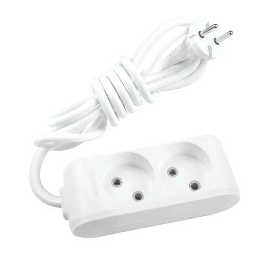 

Удлинитель 2 гнезда 3м с защитными шторками X-tendia, серый