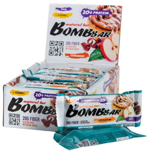 

Протеиновый батончик Bombbar Яблоко-Корица (60 грамм)