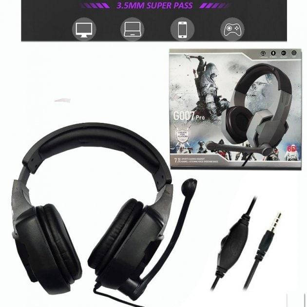 

Наушники игровые ASSASSINS G007 Pro проводные с направленным микрофоном, Черный