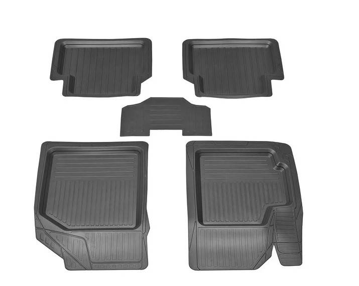 

Коврики салона Lanos, Sens, Aveo, Lacetti резиновые "ДзРТИ" с буртом, Черный