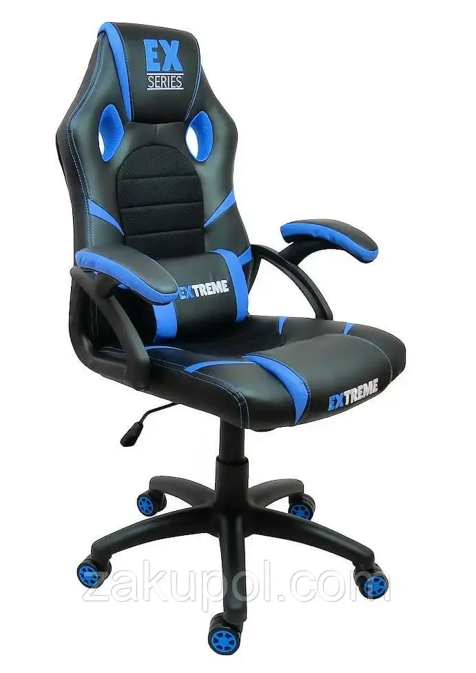 

Кресло геймерское Extreme EX Light Blue черно-голубое игровое