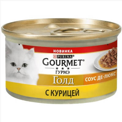 

Влажный корм Purina Gourmet Gold Соус для кошек, с курицей, 85 г