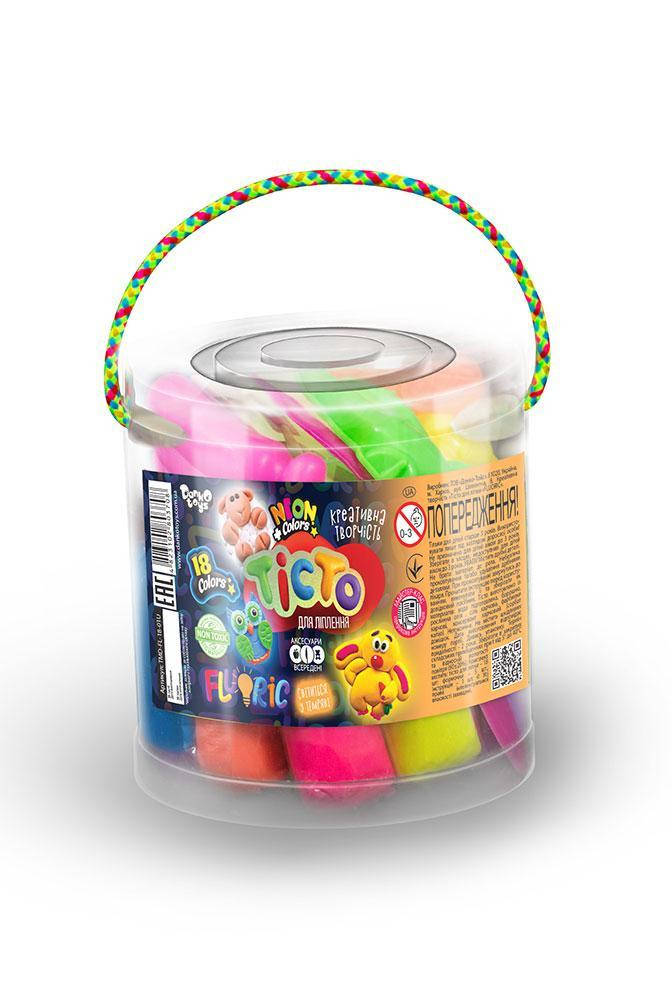 

Набор для лепки Danko Toys Fluoric ДТ-ТЛ-02-85 18 цветов, Разные цвета
