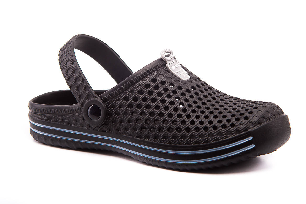 

Кроксы Crocs подростковые, сабо, шлепанцы закрытые черного цвета ОЛИМП 38, Черный
