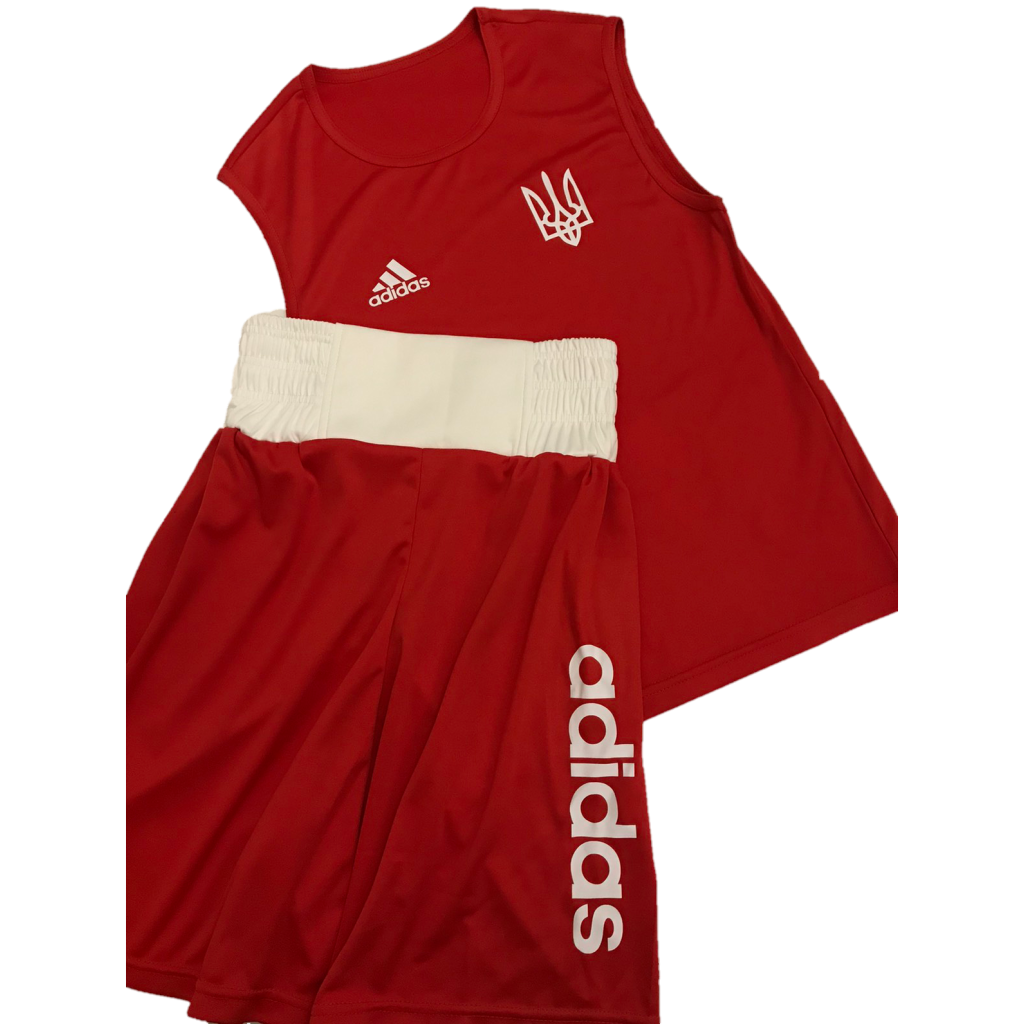 

Боксерская форма Украина (майка+шорты) красная, Красный