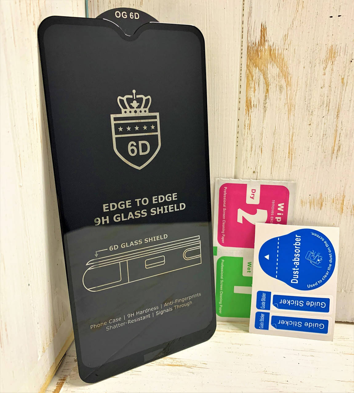 

Защитное стекло для Xiaomi Redmi 8 6D чёрное, Прозрачный