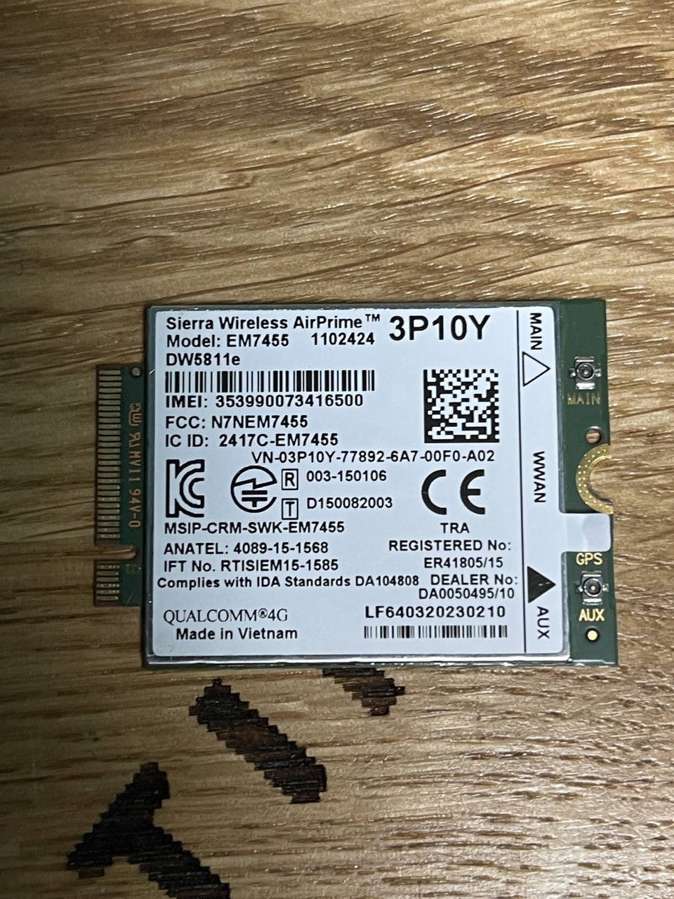 

4G Модуль Sierra EM7455 DW5811e DELL LATITUDE, DELL PRECISION